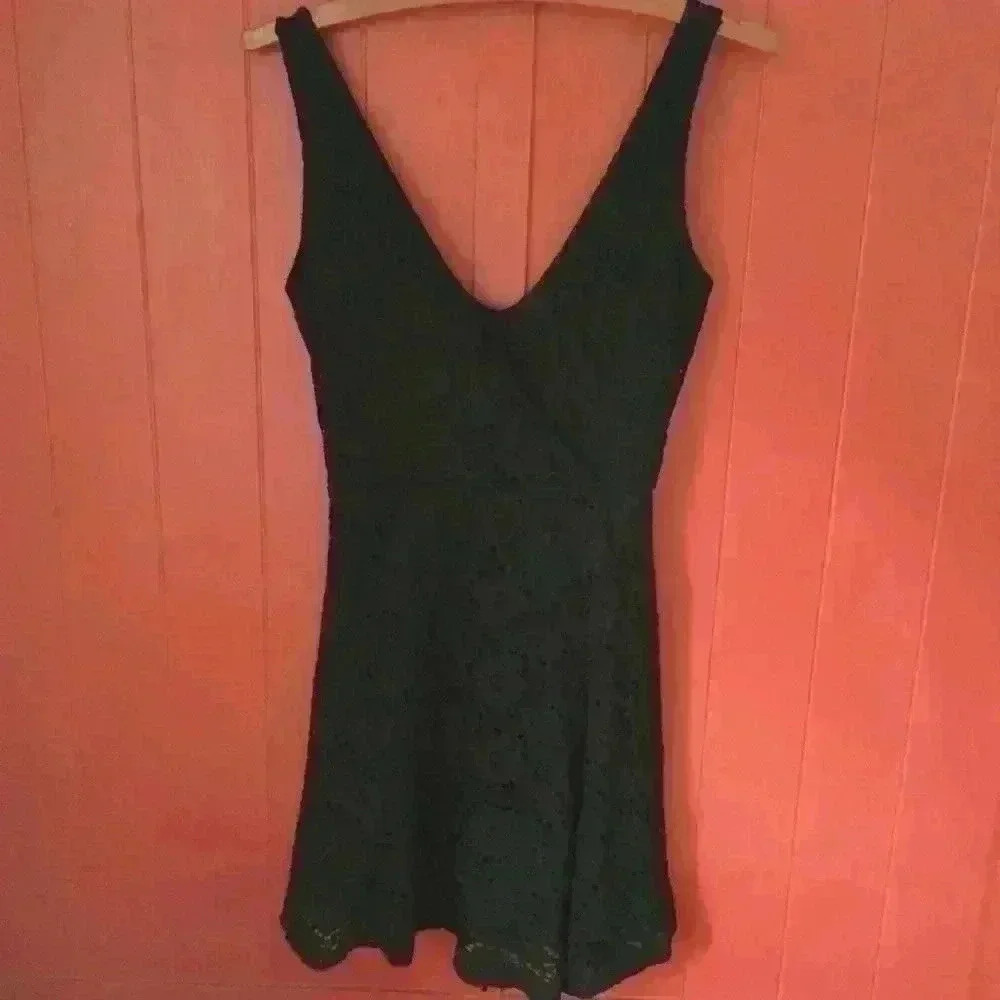 You are not alone black lace dress